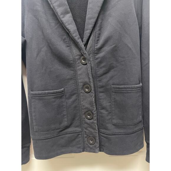 L.L. Bean Women's Button-down cardigan blazer coat black size small - Picture 3 of 7